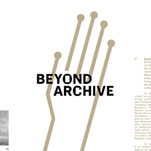 Beyond Archive - Edizioni di Comunità